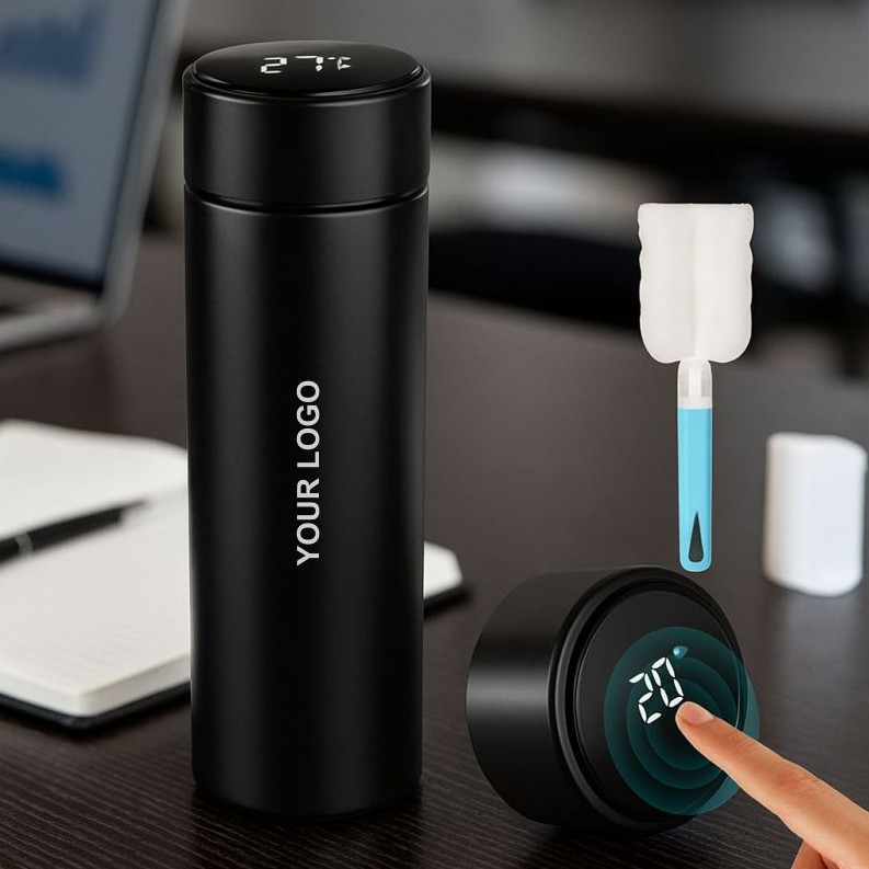 Smart LED Stainless Steel Water Bottle (500ml)