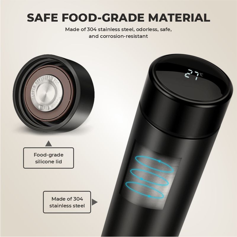 Smart LED Stainless Steel Water Bottle (500ml) thumbnail