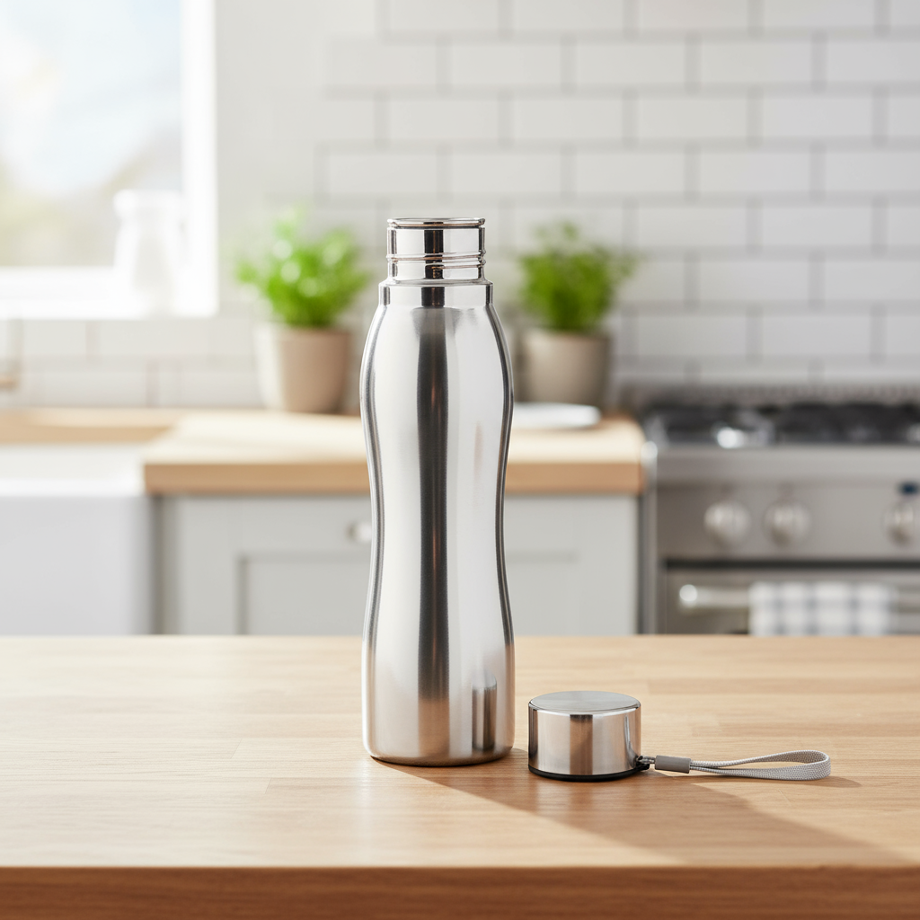 Sleek Stainless Steel Water Bottle thumbnail