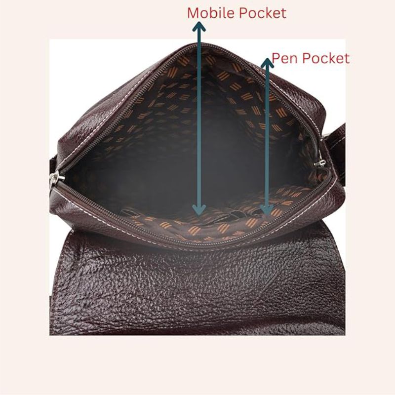 Unisex Leather Sling Bag thumbnail