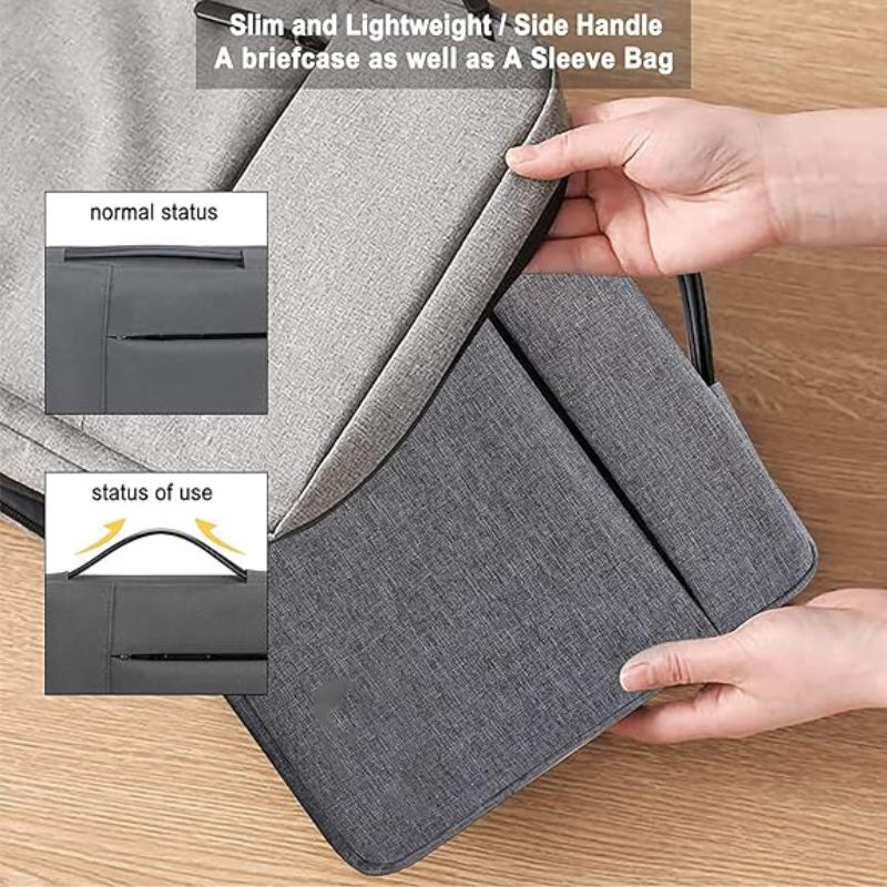 Grey Fabric Laptop Bag thumbnail