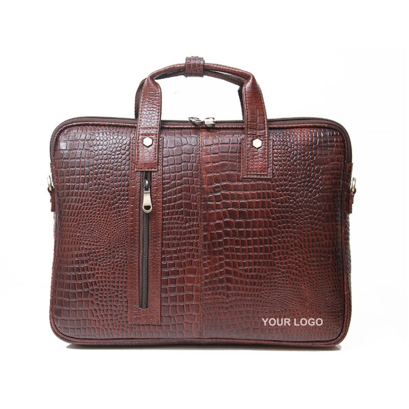 Premium Brown Leather Laptop Bag