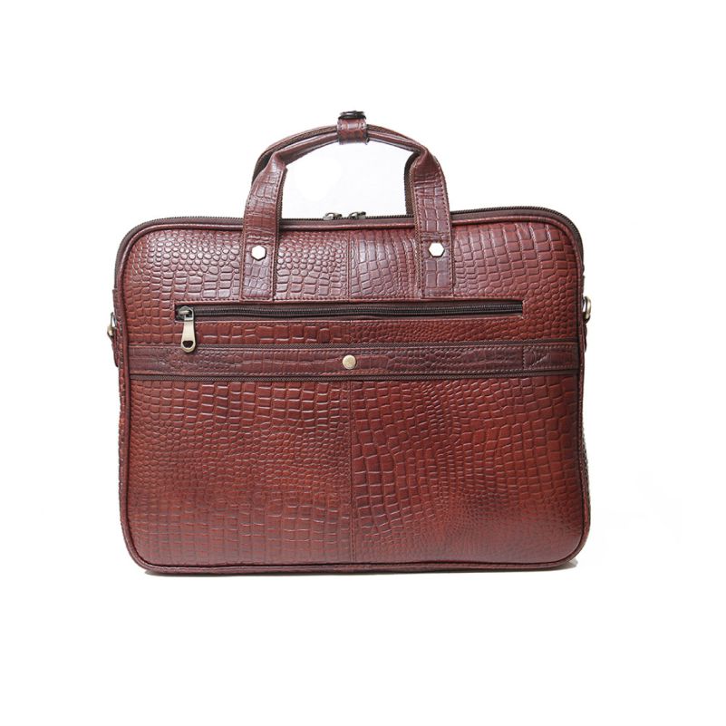 Premium Brown Leather Laptop Bag thumbnail