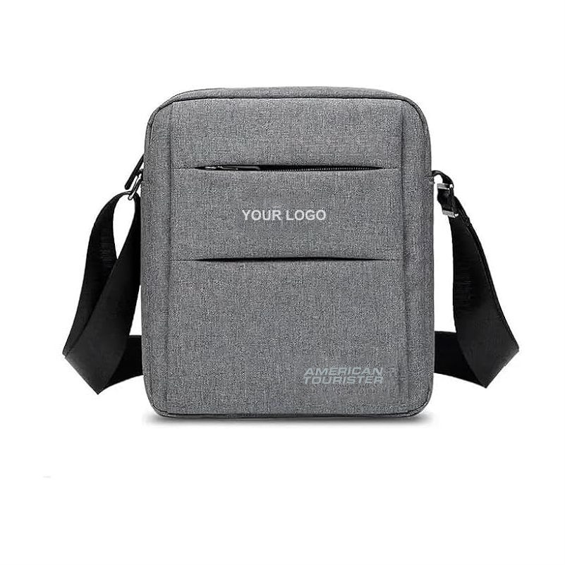 Grey Fabric Sling Bag