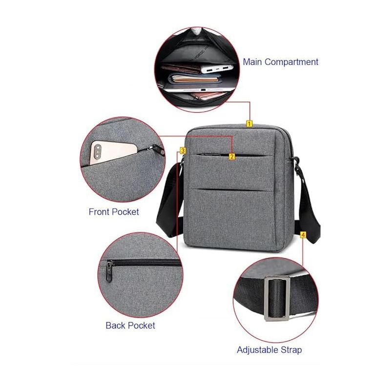 Grey Fabric Sling Bag thumbnail