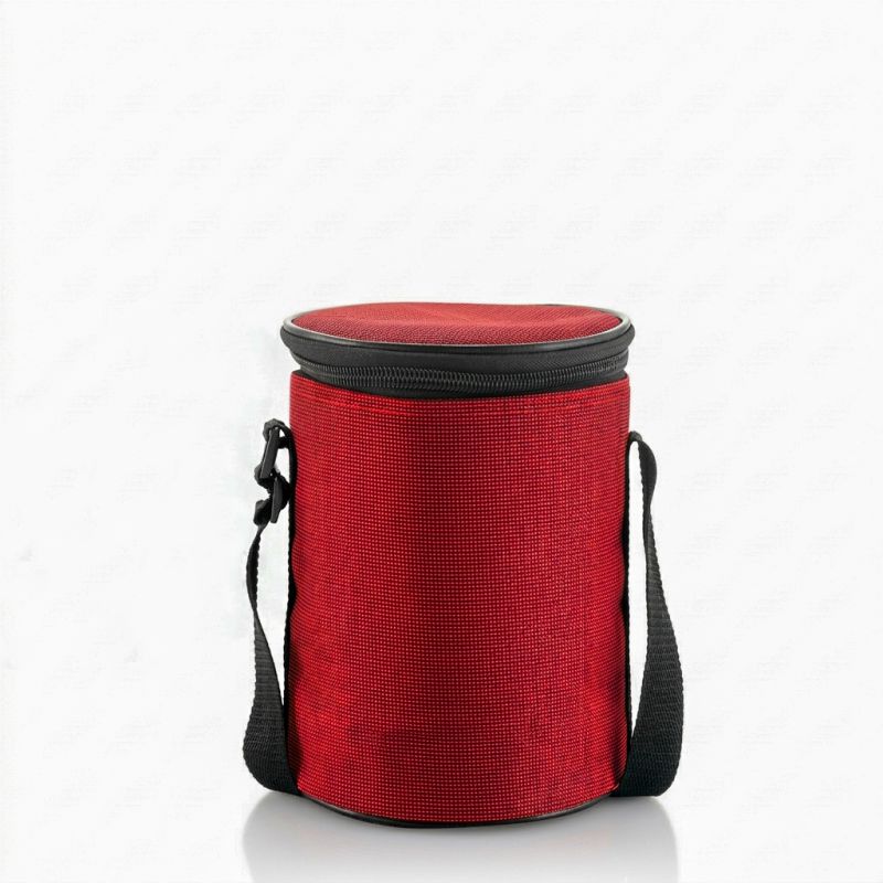 Insulated Red Lunch Bag with 3 Steel Containers thumbnail