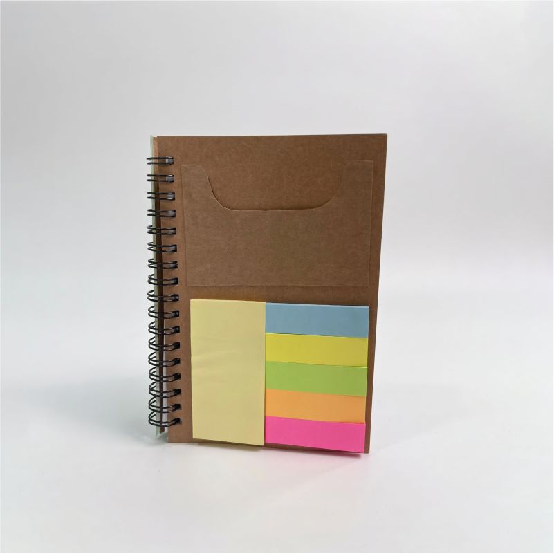 Spiral Notebook with Sticky Notes & Pen thumbnail