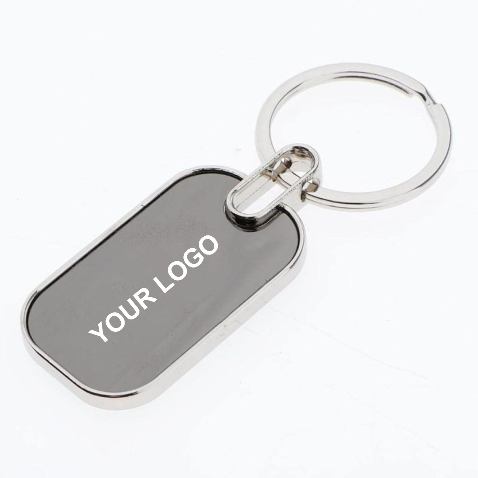 Premium Metal Keychain with Rectangular Tag