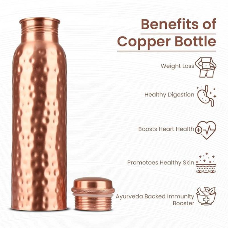 Copper Bottle – Hammered Finish thumbnail