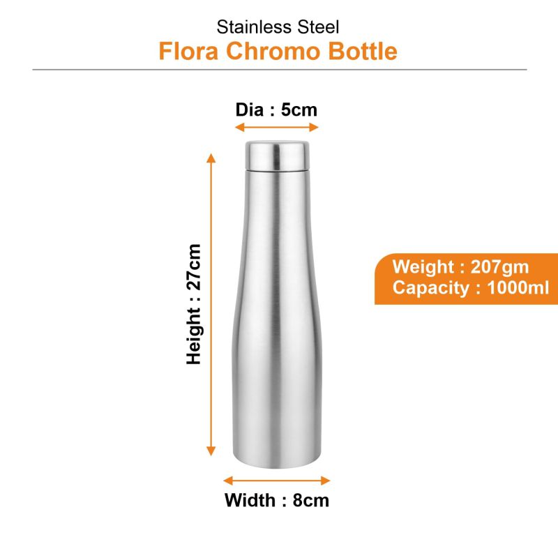 Flora Chromo 1L SS Single Wall Water Bottle thumbnail
