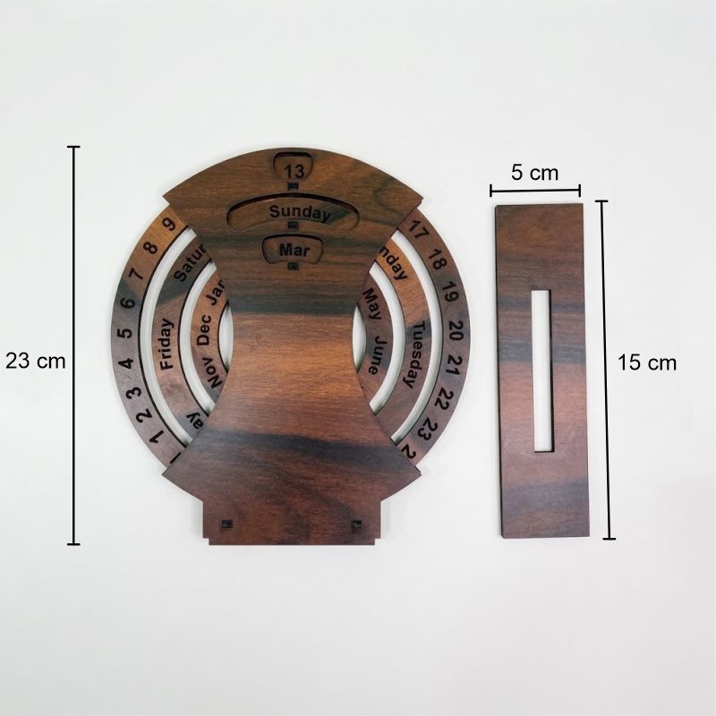 Premium Wooden Circular Desk Calendar thumbnail