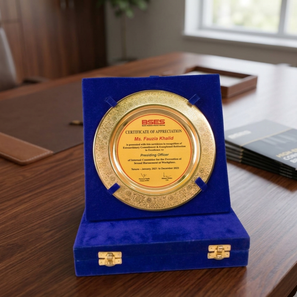 Corporate Appreciation Plate Award