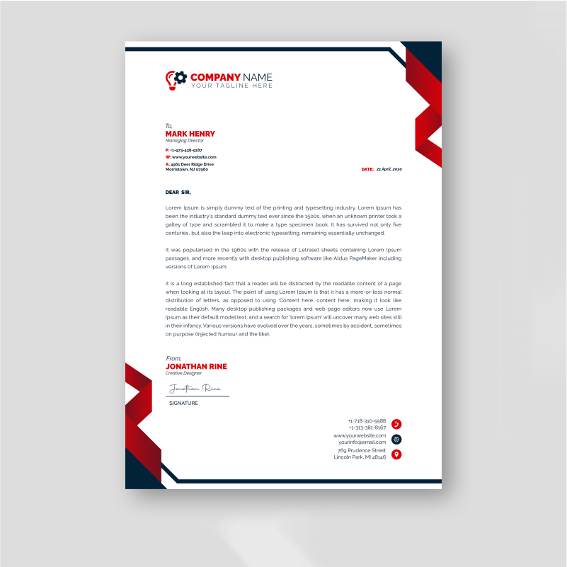 Bond Paper Letterhead