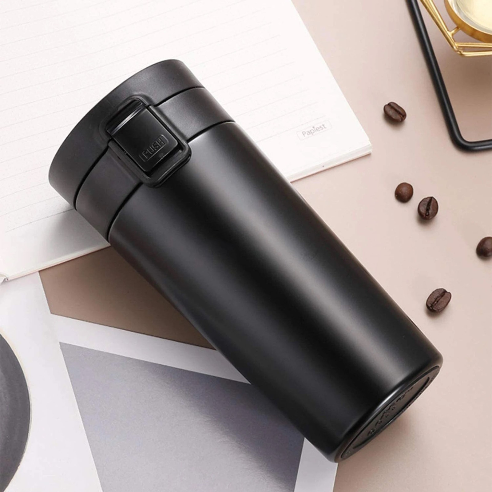 Insulated Stainless Steel Travel Mug with Tea Filter (400ml) thumbnail
