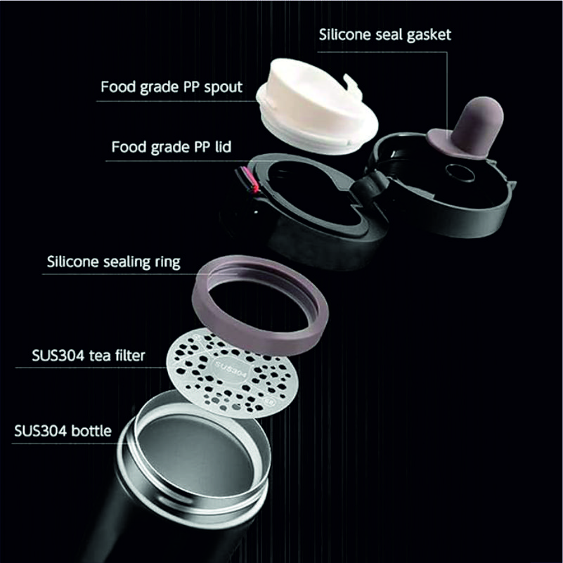Insulated Stainless Steel Travel Mug with Tea Filter (400ml) thumbnail