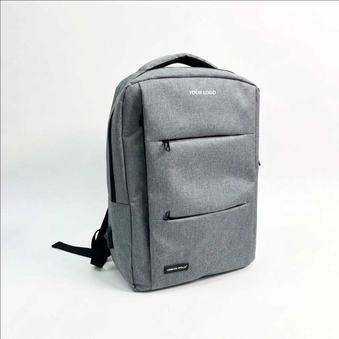 Grey Fabric Laptop Backpack