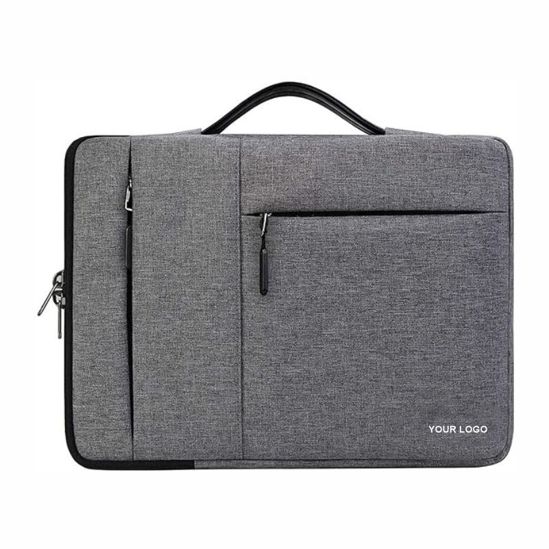 Grey Fabric Laptop Bag