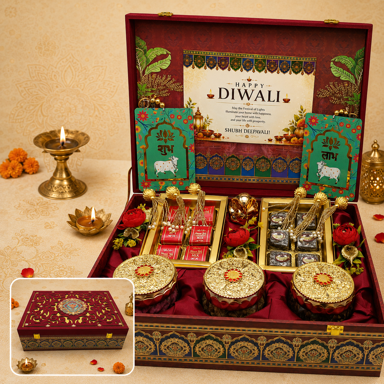 Premium Velvet Diwali Gift Hamper